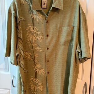 Tommy Bahama Olive Bamboo Print Shirt